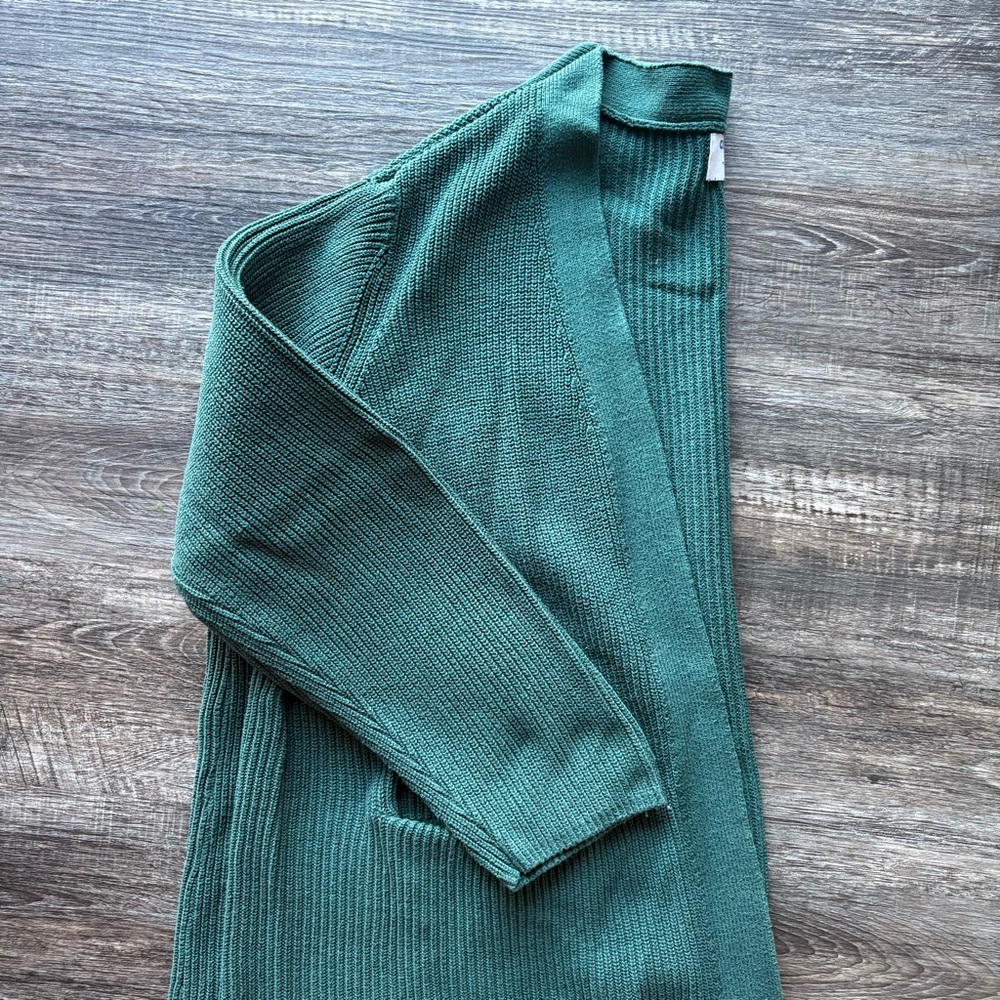 Old Navy Open Front Cardigan, with pockets, emerald green, cotton blend